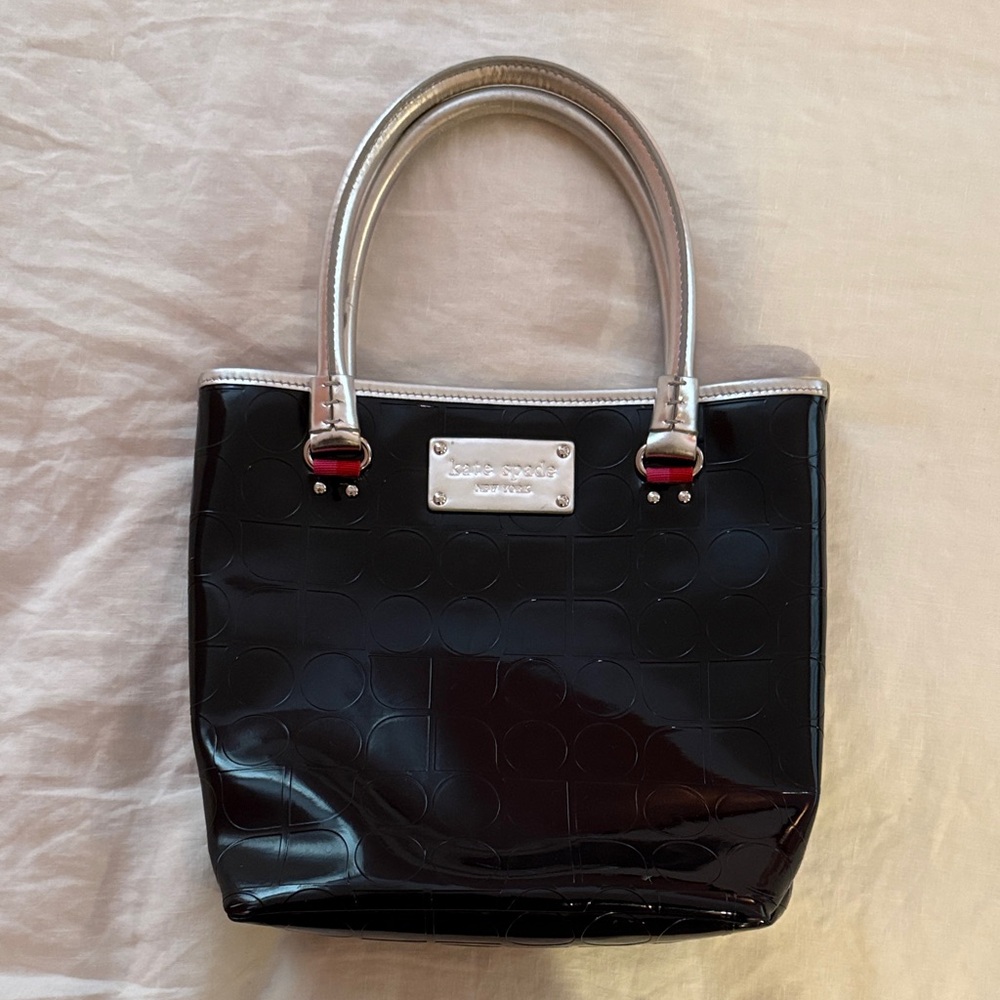 Black Patent Leather Tote Bag KATE SPADE